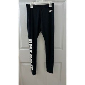 Nike Women’s Leggings Just Do It Graphic Logo Black White